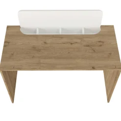 Emob Schreibtisch Maris - 120x60x98cm - mit Stauraum - Eiche Dekor/Weiß