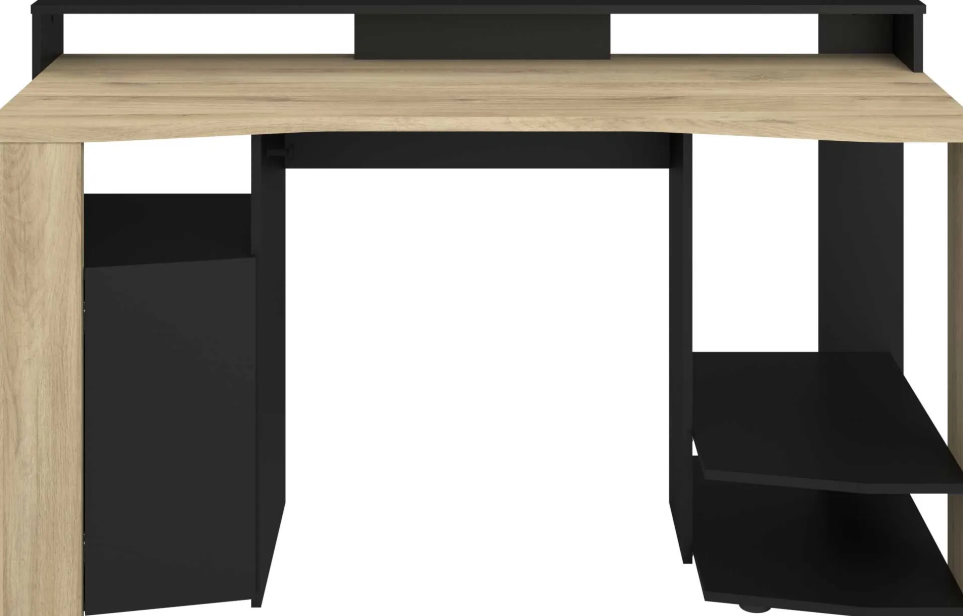 Parisot Schreibtisch Meta - 152x61x87cm - mit LED-Beleuchtung - Eiche Dekor/schwarz