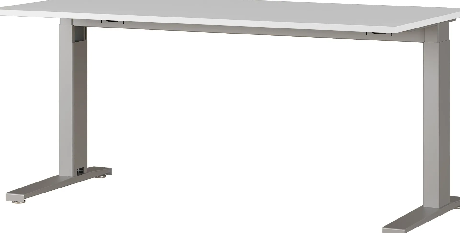 Germania Schreibtisch Osmond 160cm mechanisch verstellbar - hell/silber
