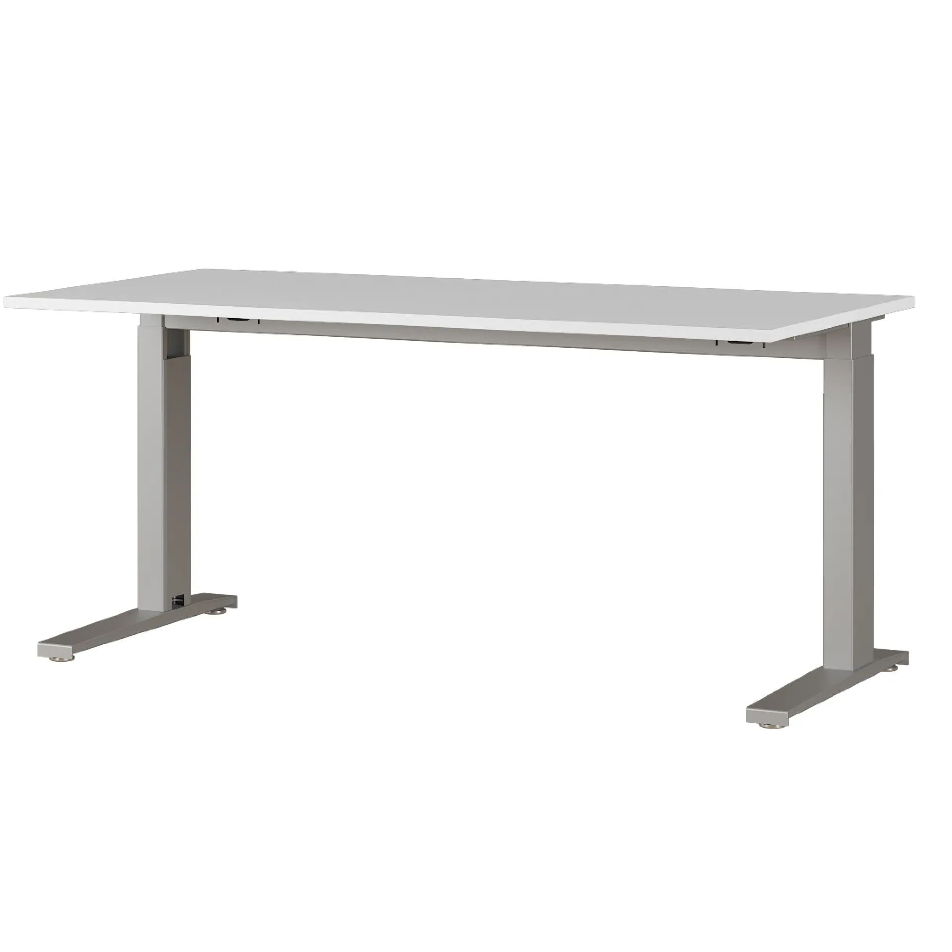 Germania Schreibtisch Osmond 160cm mechanisch verstellbar - hell/silber