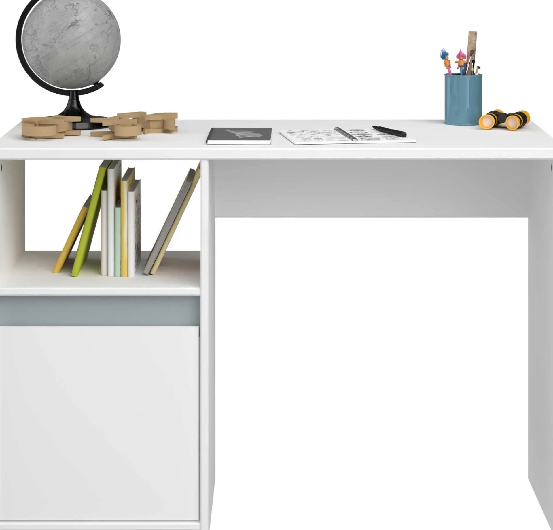 Kinder Parisot Schreibtisch Rue 110cm mit Schrank - /grau oder /rosa