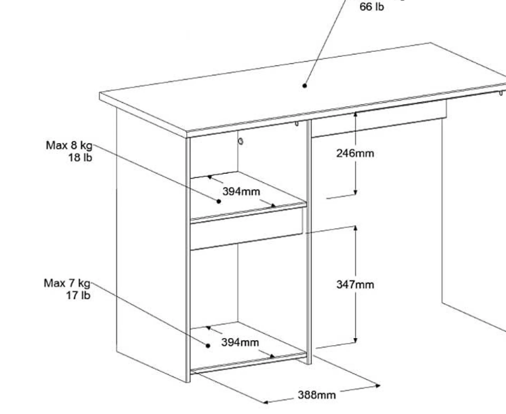 Kinder Parisot Schreibtisch Rue 110cm mit Schrank - /grau oder /rosa