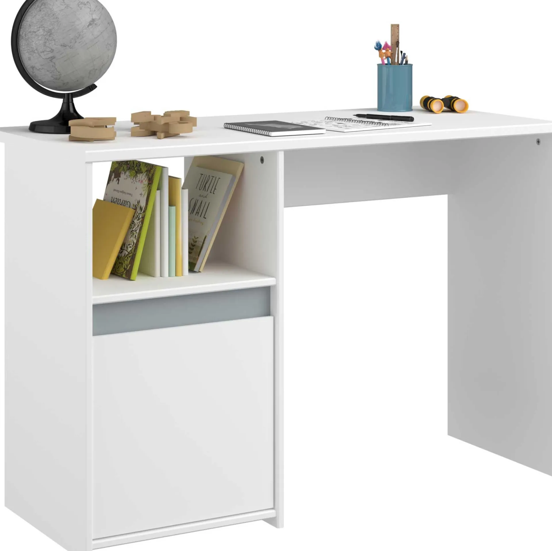 Kinder Parisot Schreibtisch Rue 110cm mit Schrank - /grau oder /rosa