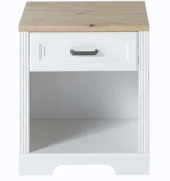 Schreibtischschrank Samine mit Schublade - weiß/Eiche