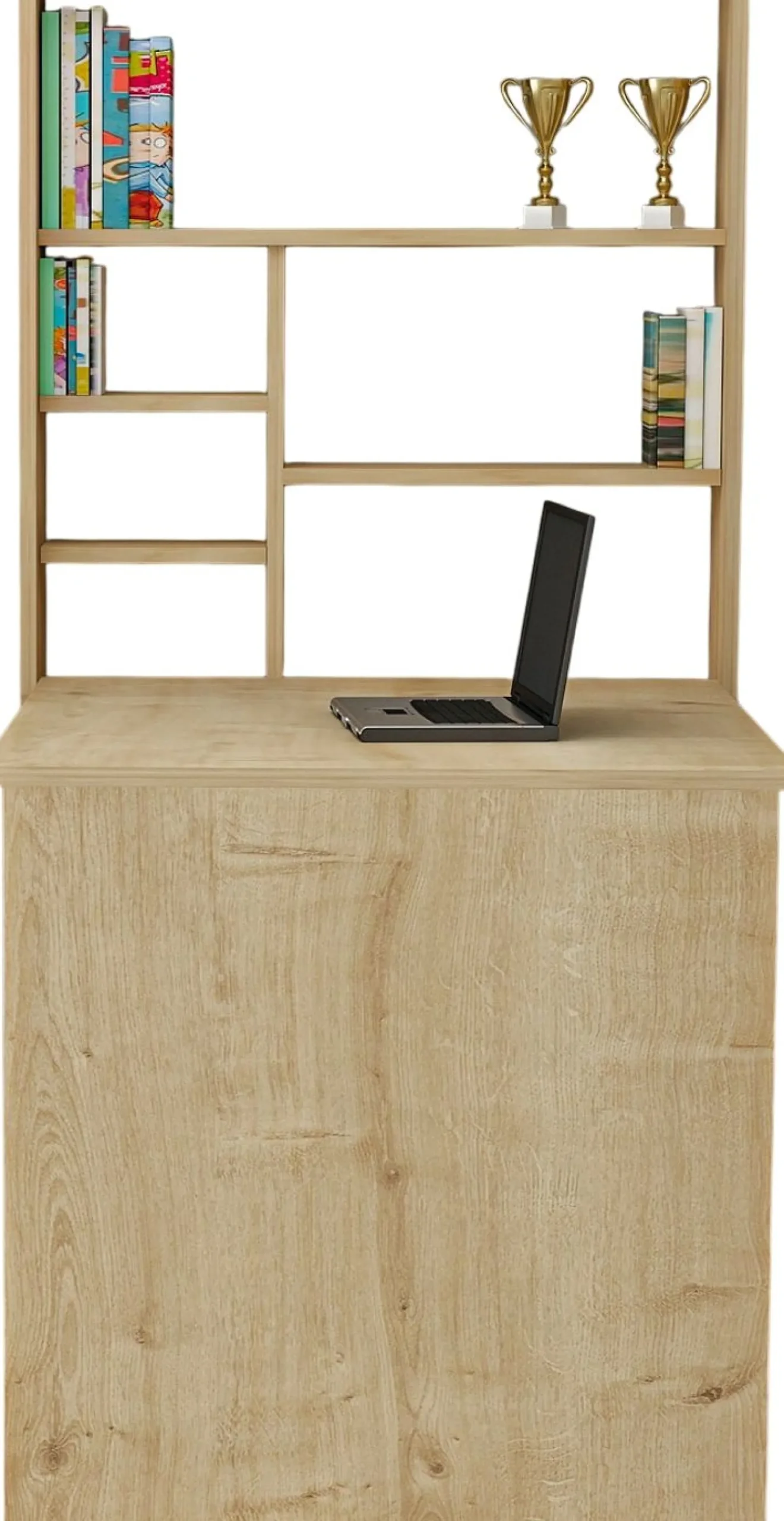 Emob Schreibtisch Sedir - 100% MELAMINE - Eiche - 59 x 80,2 x 90 cm