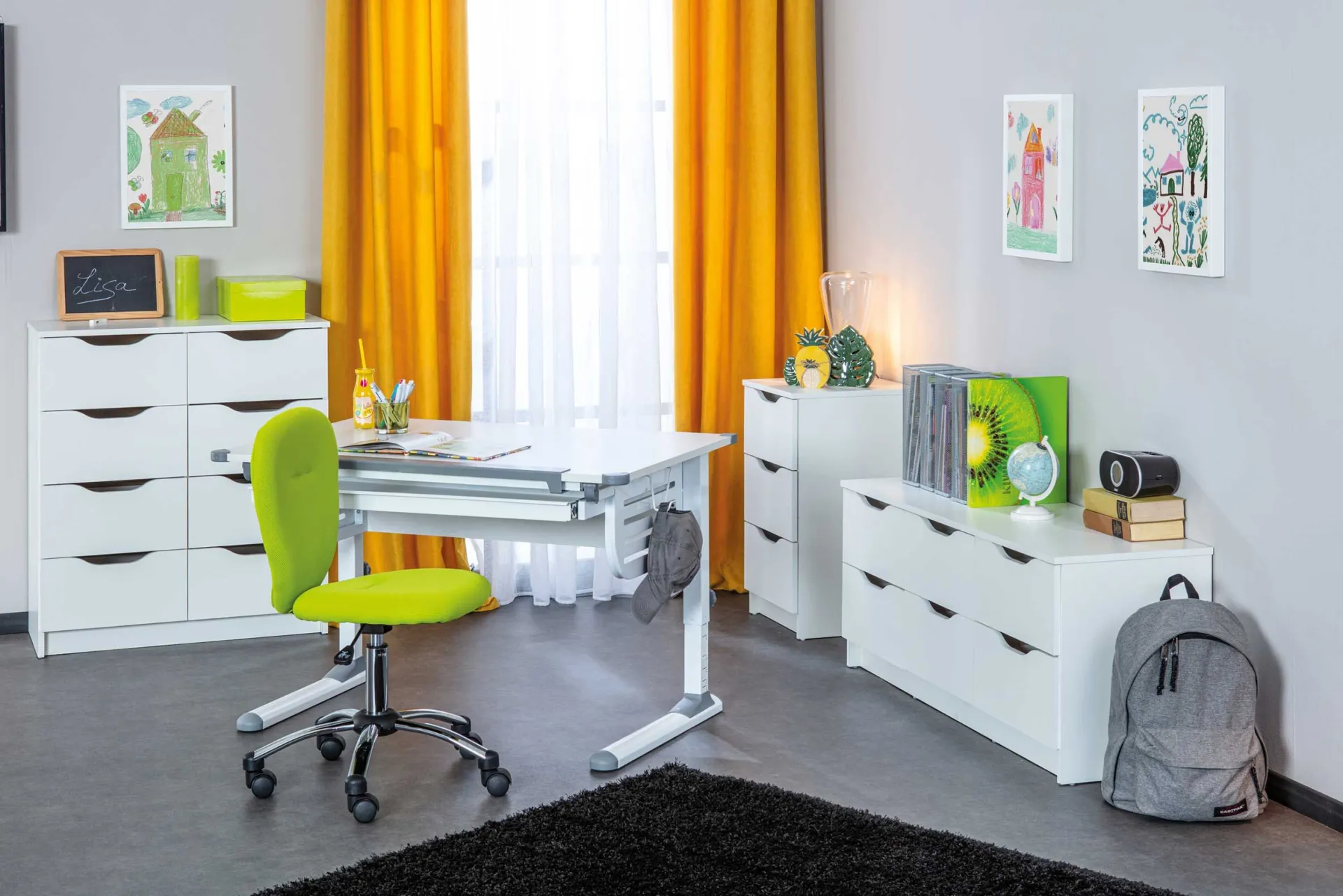Kinder Interlink Schreibtisch Skalare 110cm verstellbar -