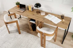Emob Schreibtisch Twin - 240x60x74cm - für 2 Personen - atlantic pine