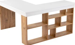 Emob Schreibtisch Vesper - 100% MELAMINE - Weiß - 72 x 120 x 130 cm