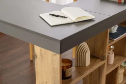 Emob Schreibtisch Vesper - 100% MELAMINE - Anthrazit - 72 x 120 x 130 cm