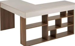 Emob Schreibtisch Vesper - 100% MELAMINE - Kaschmir - 72 x 120 x 130 cm