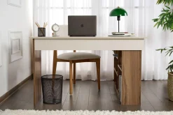 Emob Schreibtisch Vesper - 100% MELAMINE - Kaschmir - 72 x 120 x 130 cm