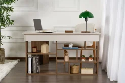 Emob Schreibtisch Vesper - 100% MELAMINE - Kaschmir - 72 x 120 x 130 cm