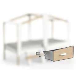 Schublade für Bettgestell Cabane | 97,7 x 86,4 x 40,7 cm | Weiß