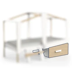 Schublade für Bettgestell Cabane | 97,7 x 86,4 x 40,7 cm | Weiß