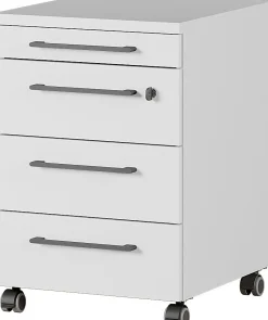 Schubladenblock Osmond 4 Schubladen - hellgrau