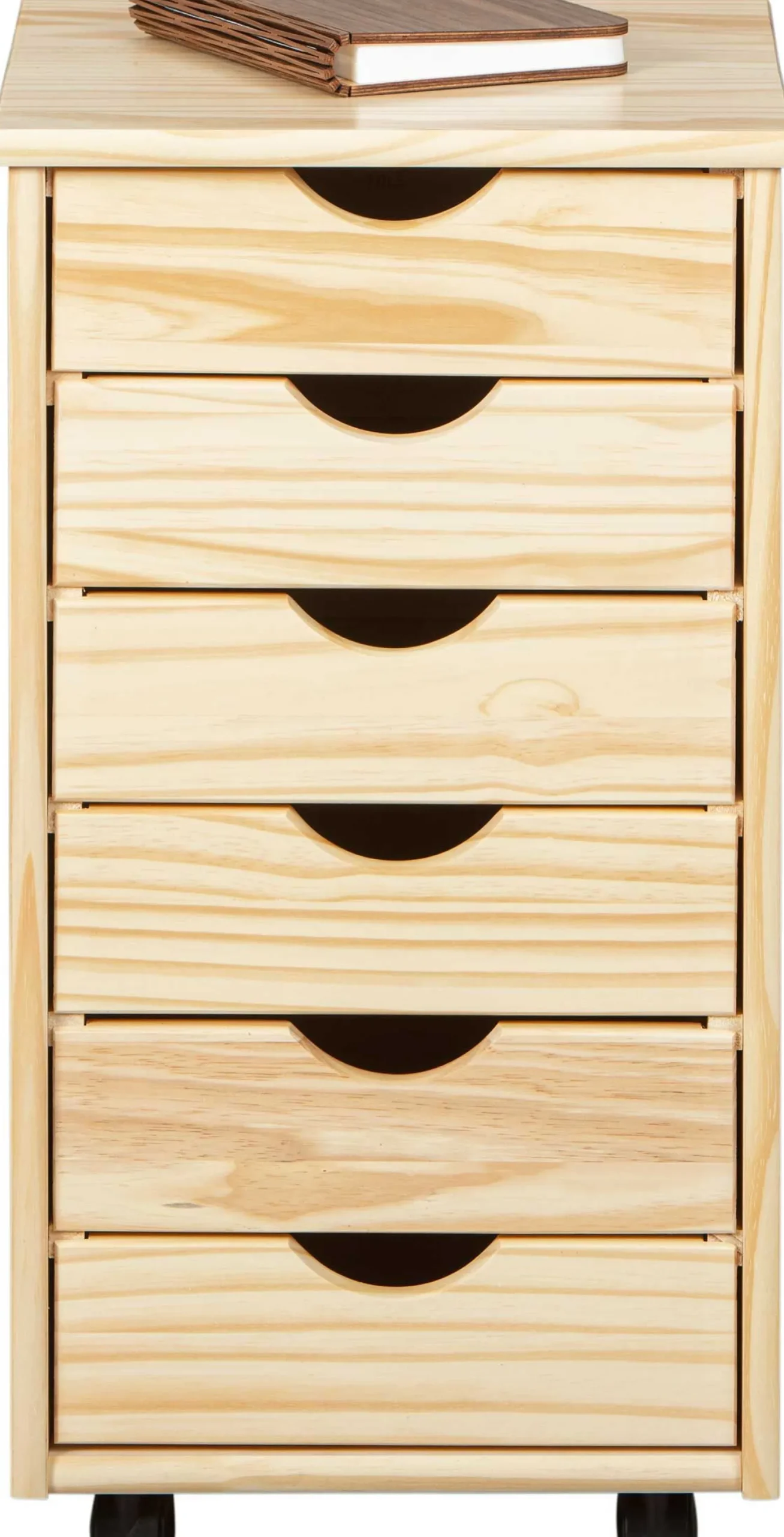 Schubladenelement Lena Holz auf Rädern - Kiefer