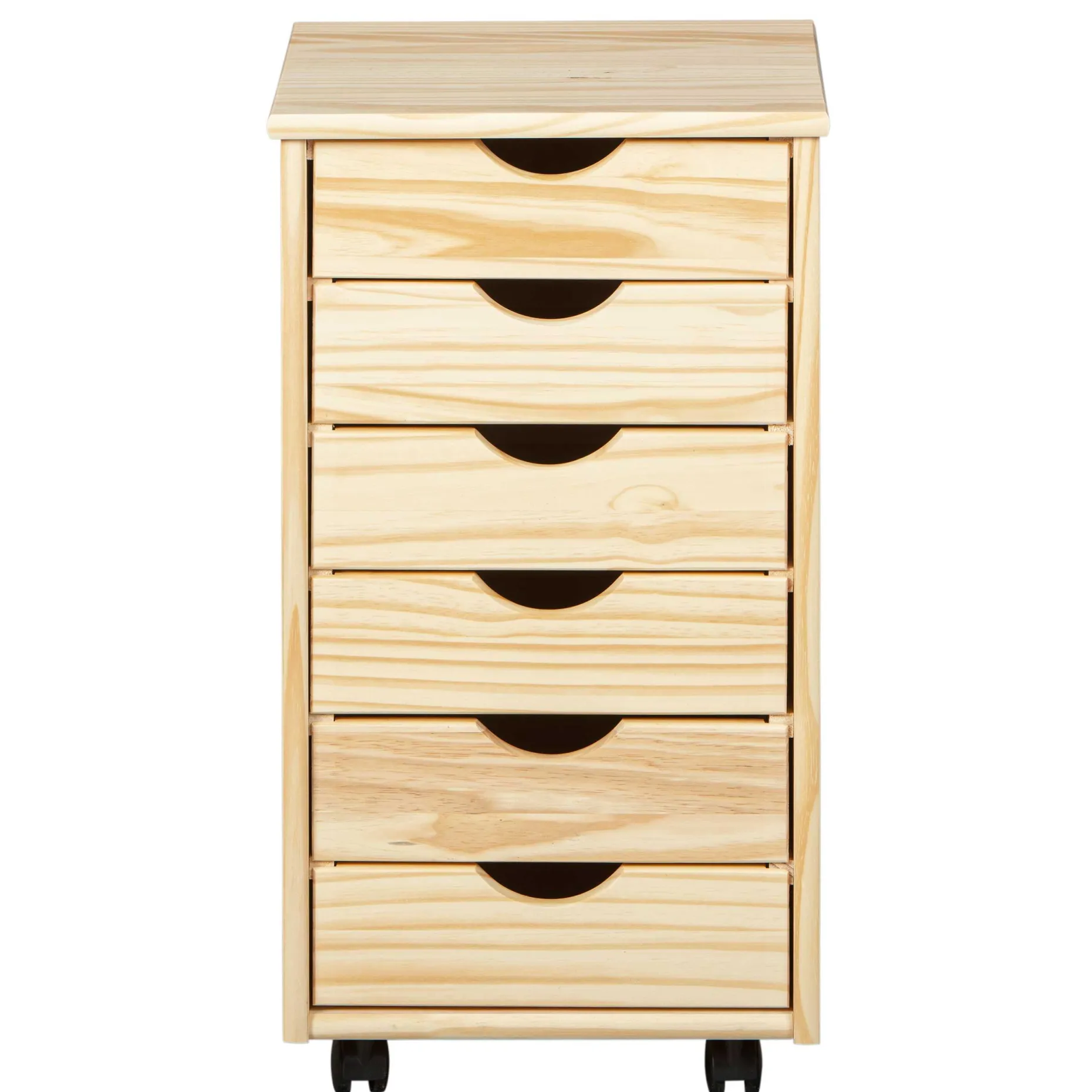 Schubladenelement Lena Holz auf Rädern - Kiefer