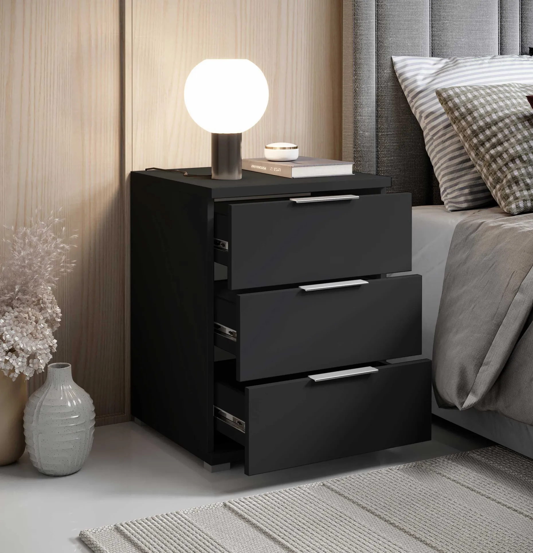 Schubladenkommode Universal | 46 x 42 x 61 cm | Schwarz