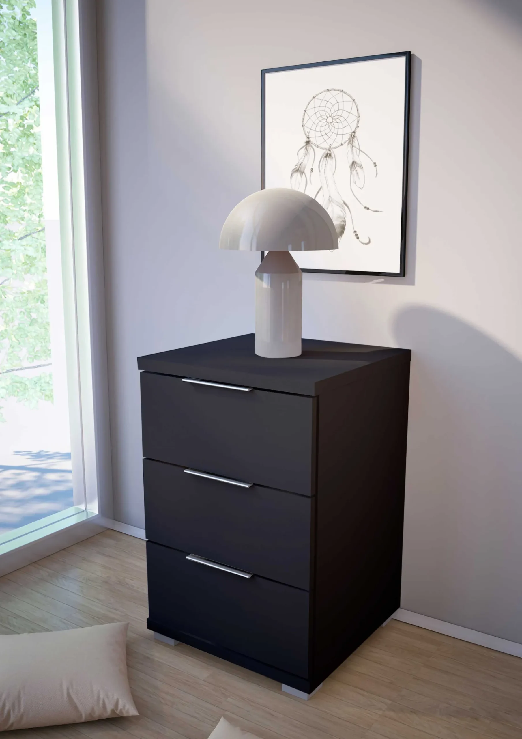 Schubladenkommode Universal | 46 x 42 x 61 cm | Schwarz