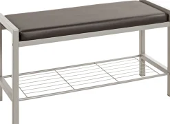 Schuhbank Steven - 80x32x48 cm - Kunstleder/Weiß