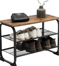 Schuhregal Elliot 2 Fachböden - braun/schwarz