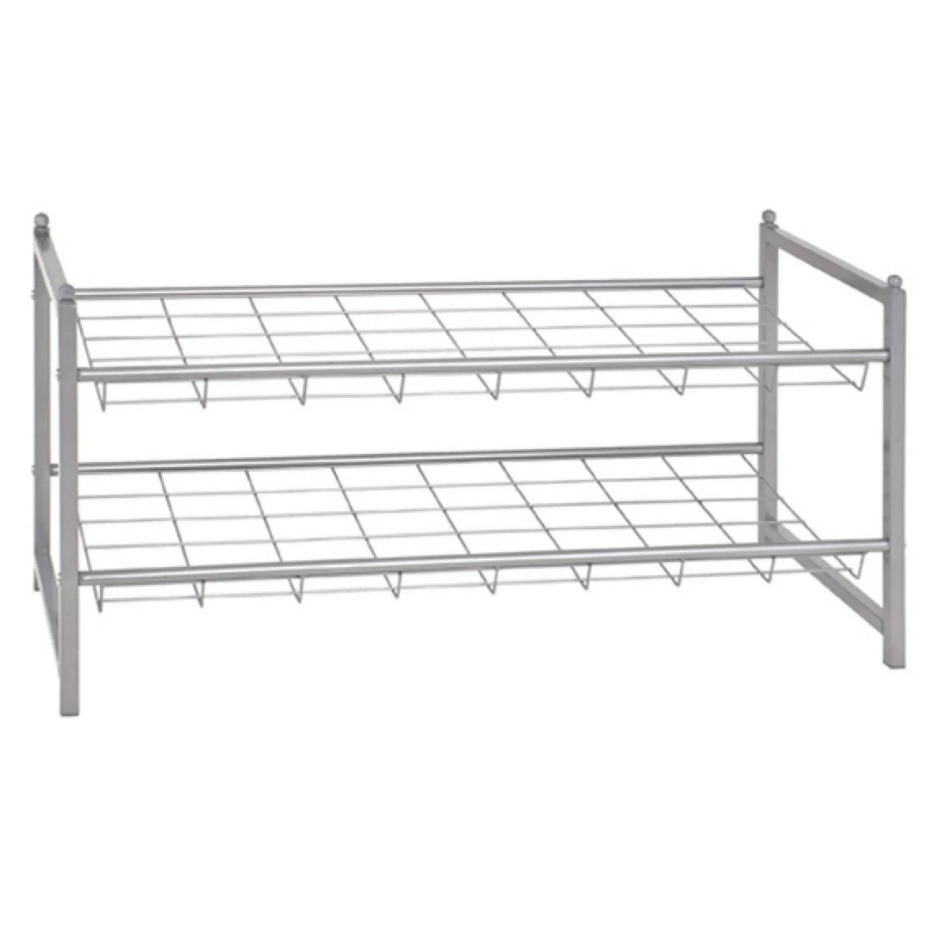 Schuhregal Leonore 80cm, 2 Fachböden - Aluminium