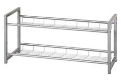 Schuhregal Leonore 80cm, 2 Fachböden - Aluminium
