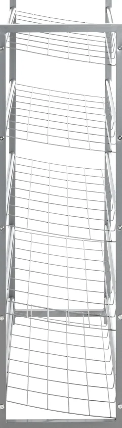 Schuhregal mit 5 Fächern | Metallrahmen | Farbe Aluminium