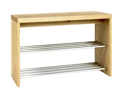 Schuhregal mit verchromten Einlegeböden | Tragkraft 85 kg | Oak Design