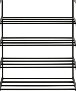 Schuhregal | 65 x 30 x 74 cm | Schwarz
