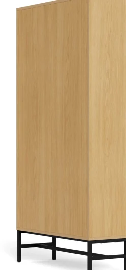 Schuhschrank Albany - 72x25x140cm - 3 Türen - Eiche Dekor