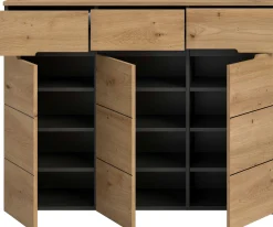 Schuhschrank Canu Xonox - Artisan Finish - 94x120x37 cm - Natur