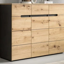 Schuhschrank Canu Xonox - Artisan Finish - 94x120x37 cm - Natur
