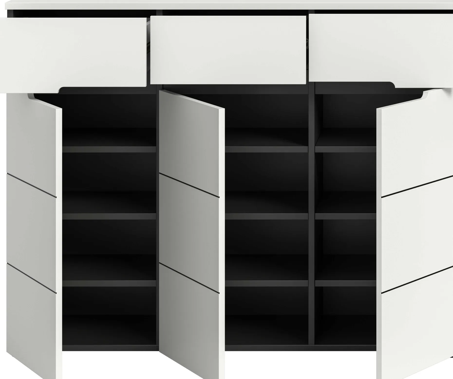 Schuhschrank Canu Xonox - Weiß - 120x94x37 cm