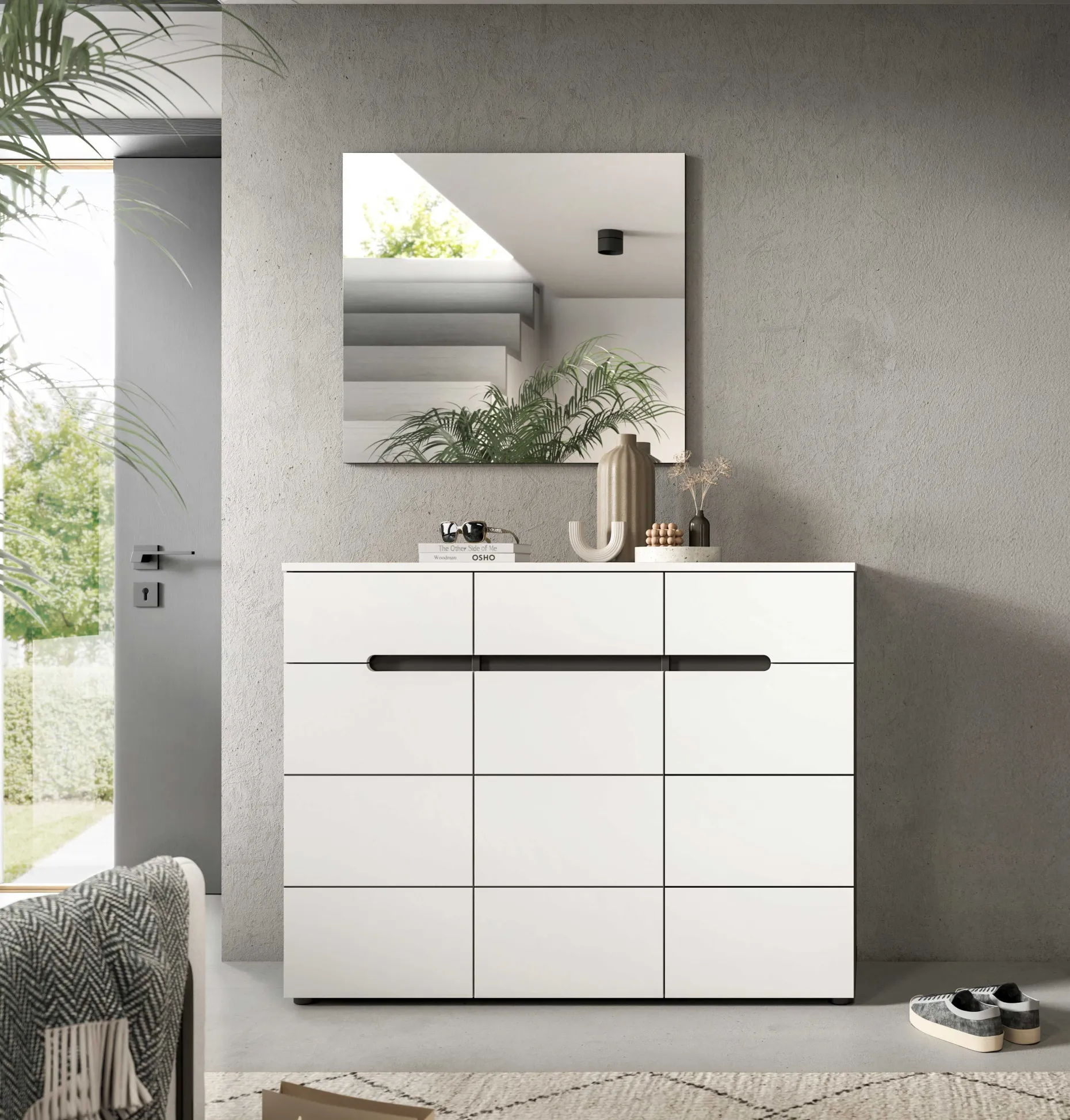 Schuhschrank Canu Xonox - Weiß - 120x94x37 cm