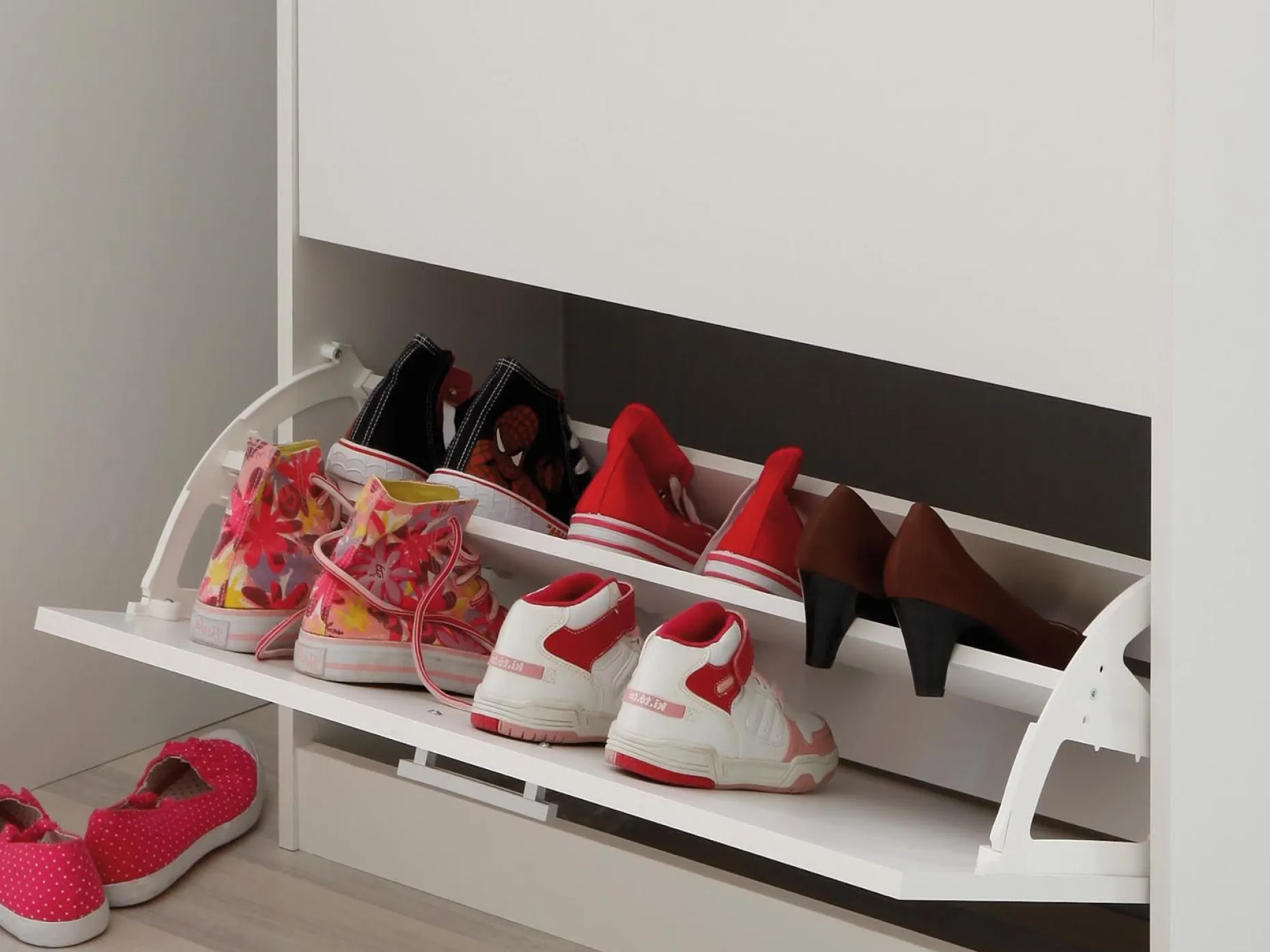 Schuhschrank Carini 3 Schubladen - weiß