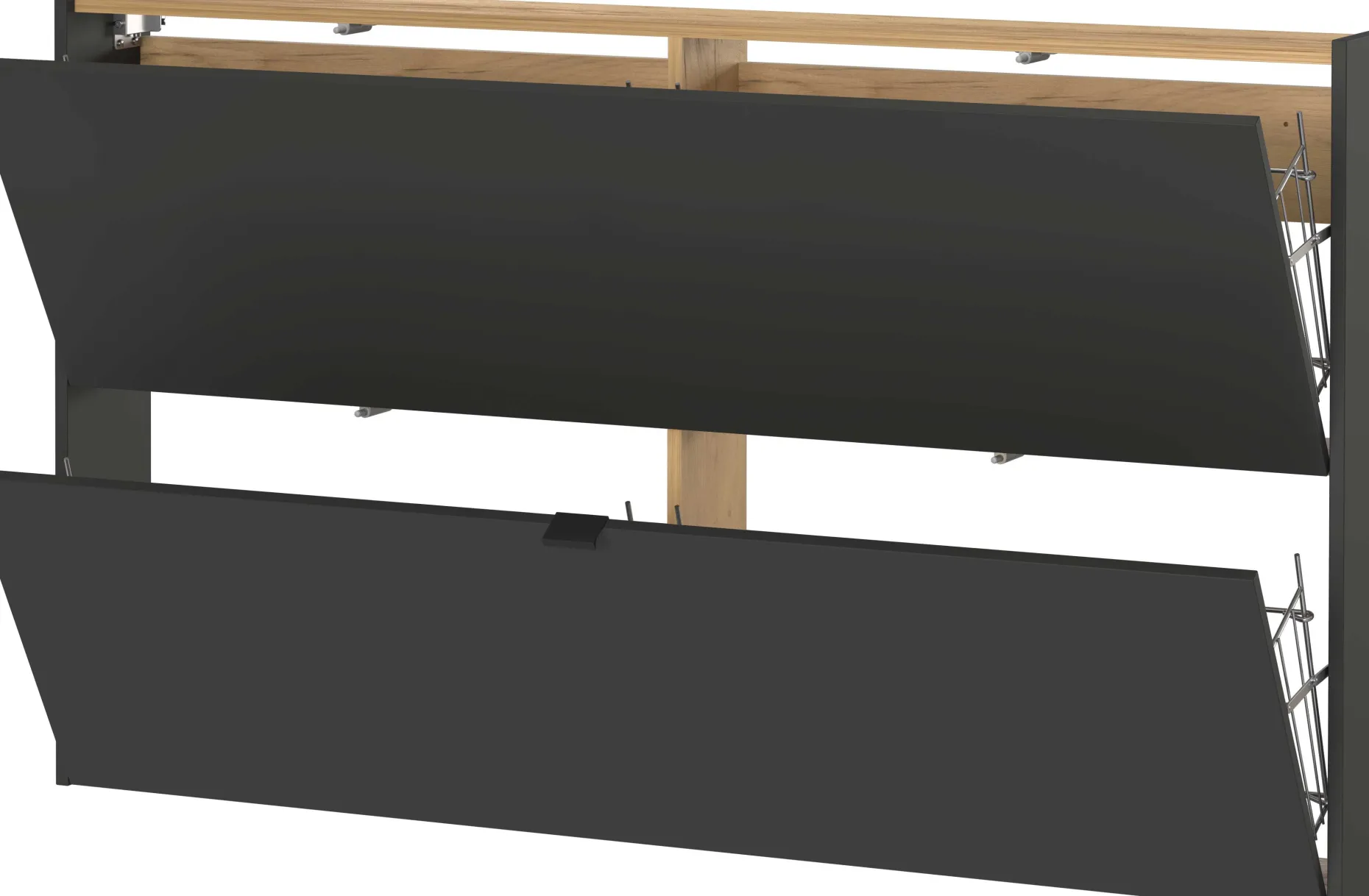 Schuhschrank Elton | 140 x 19 x 85 cm | Graphitgrau Design