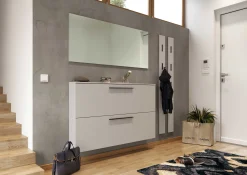 Schuhschrank Jonas 140cm mit zwei Türen - kaschmirbeige