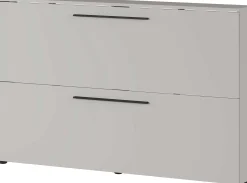 Schuhschrank Jonas 140cm mit zwei Türen - kaschmirbeige