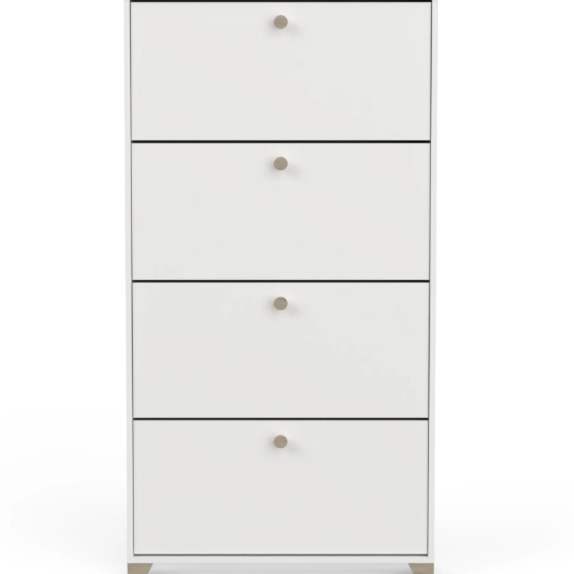Schuhschrank Liva 4 Flügeltüren-Kronberg Eiche/Mattweiß