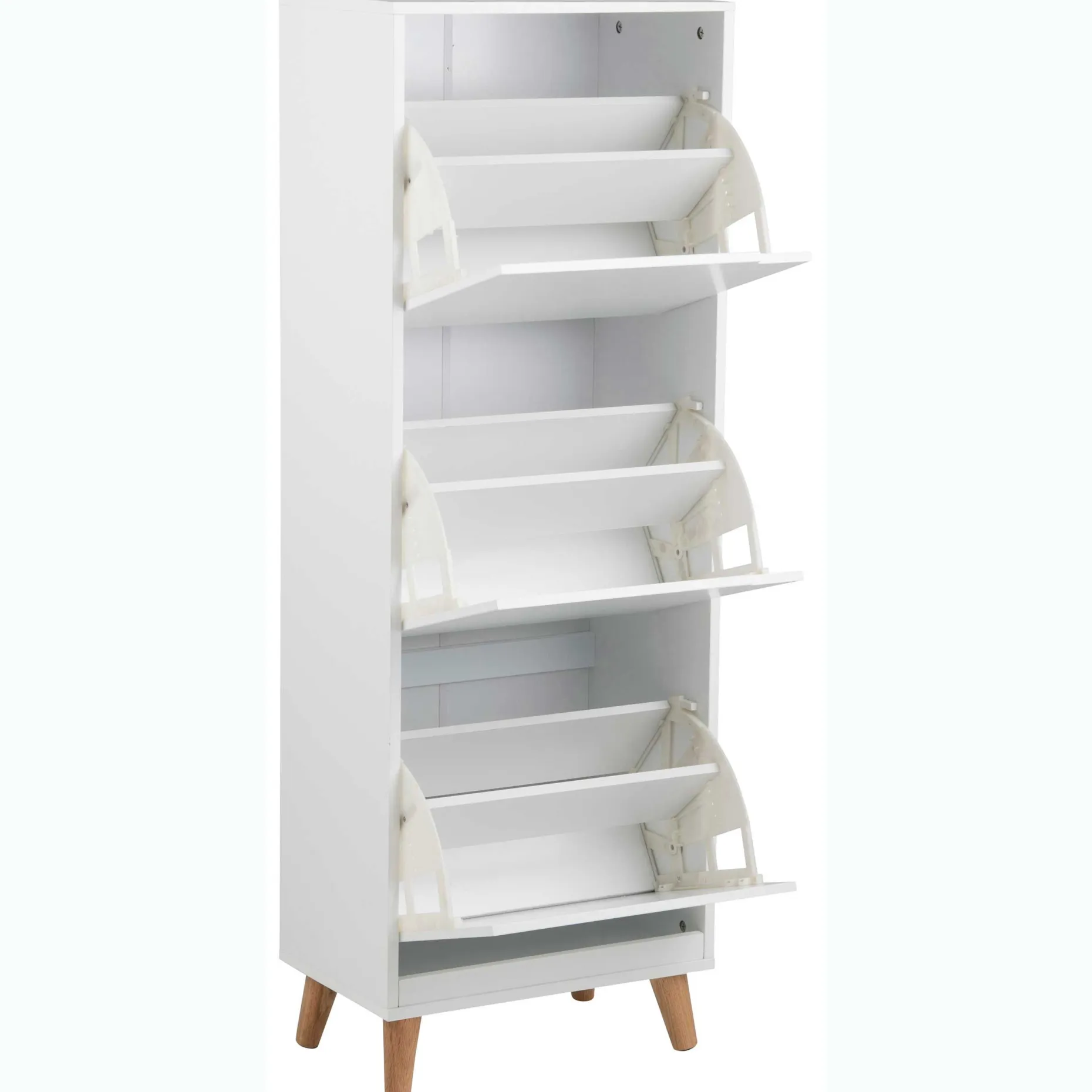 Schuhschrank Mistra 47cm, 3 Türen - weiß