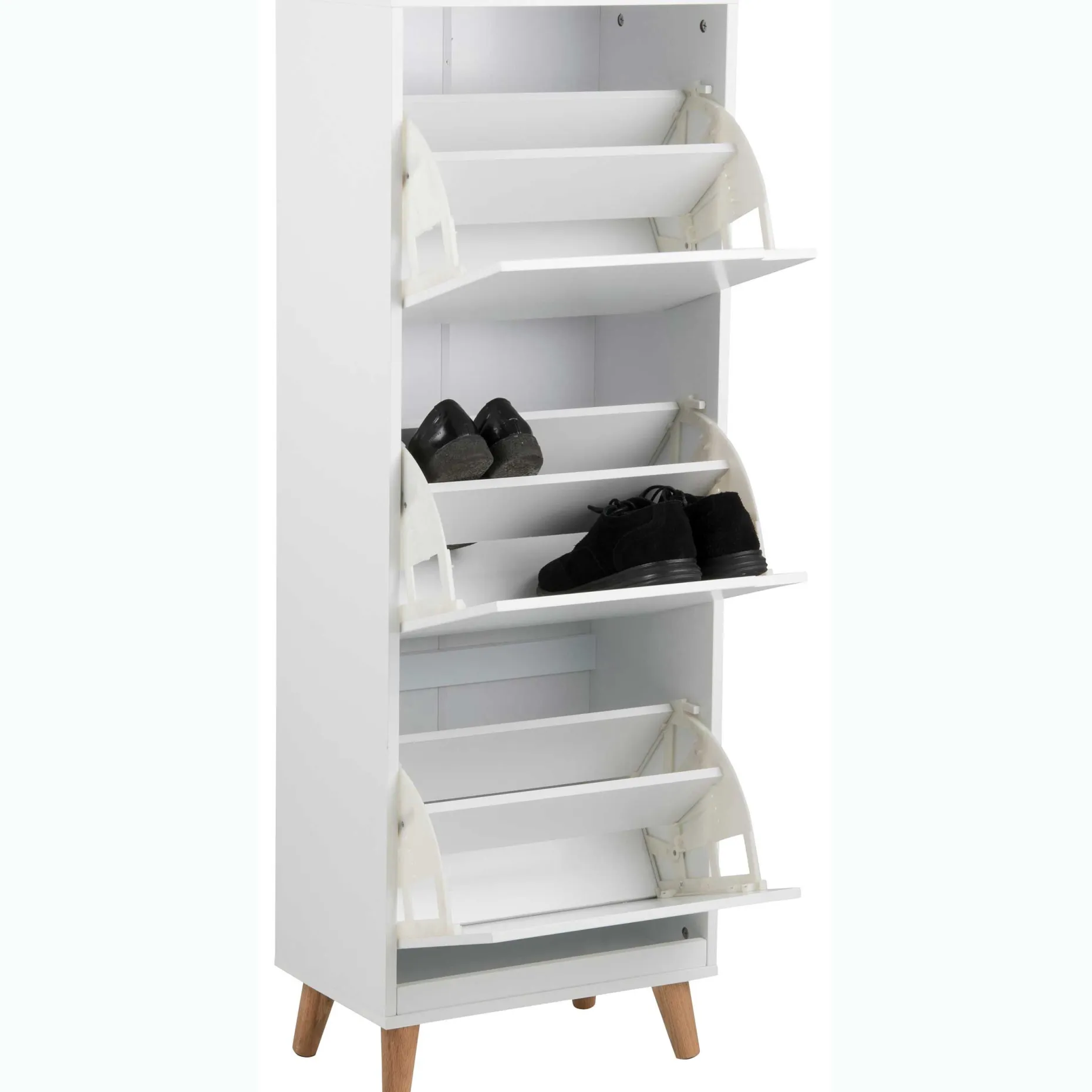 Schuhschrank Mistra 47cm, 3 Türen - weiß