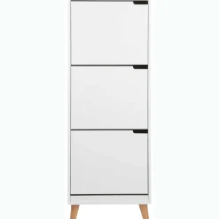 Schuhschrank Mistra 47cm, 3 Türen - weiß