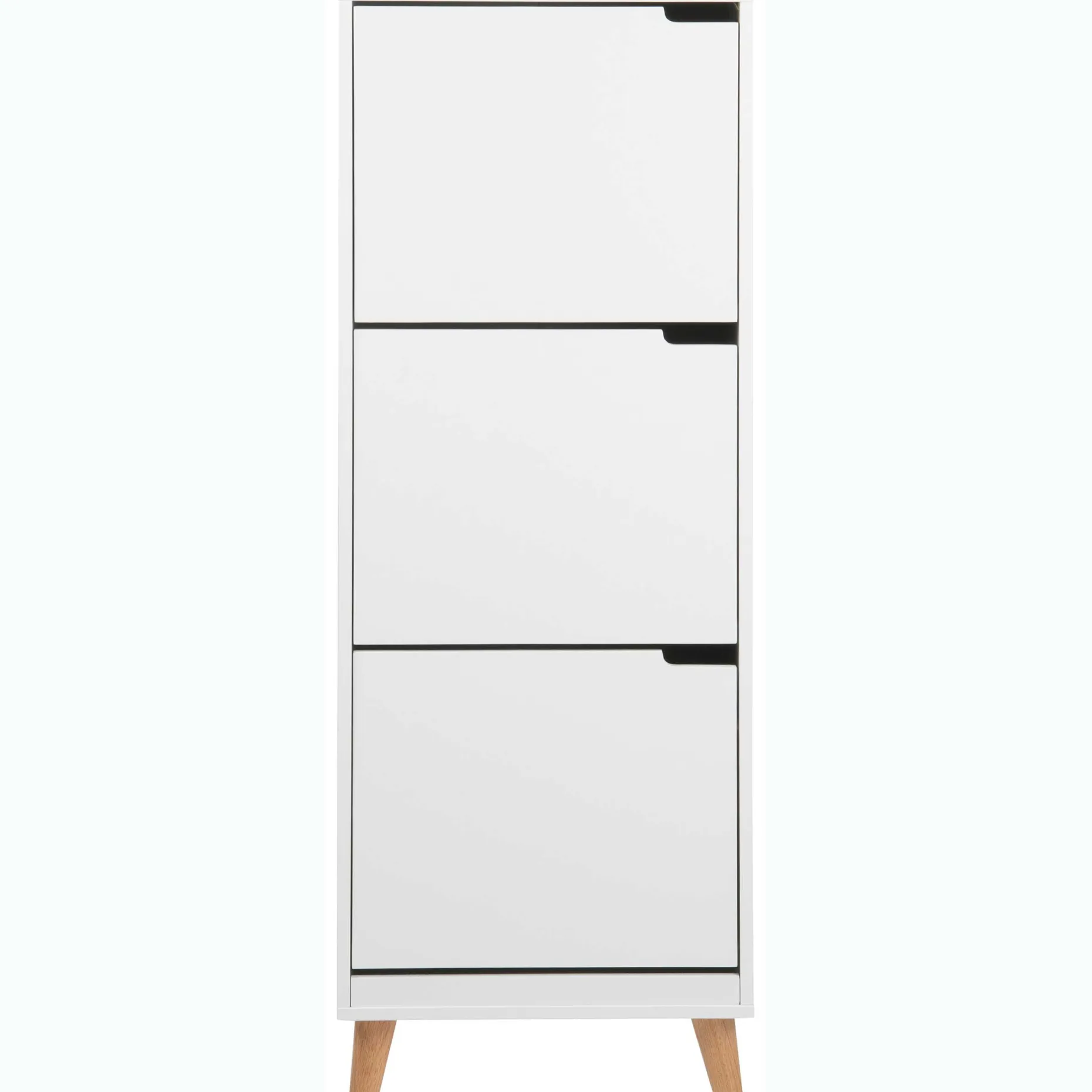 Schuhschrank Mistra 47cm, 3 Türen - weiß