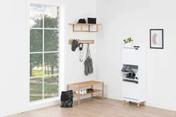 Schuhschrank Mistra 47cm, 3 Türen - weiß