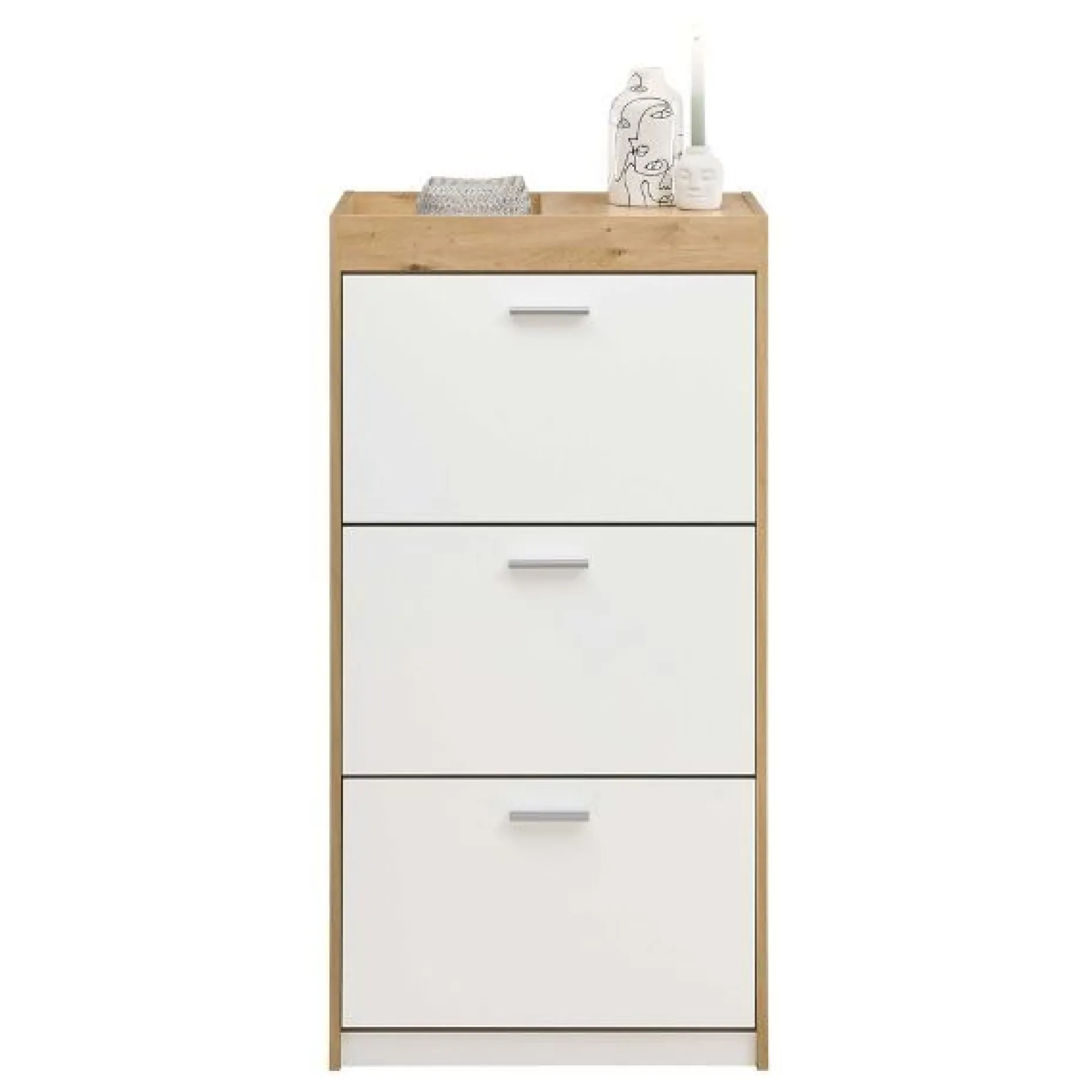 Schuhschrank Paris | 64 x 38 x 126 cm | Weiß