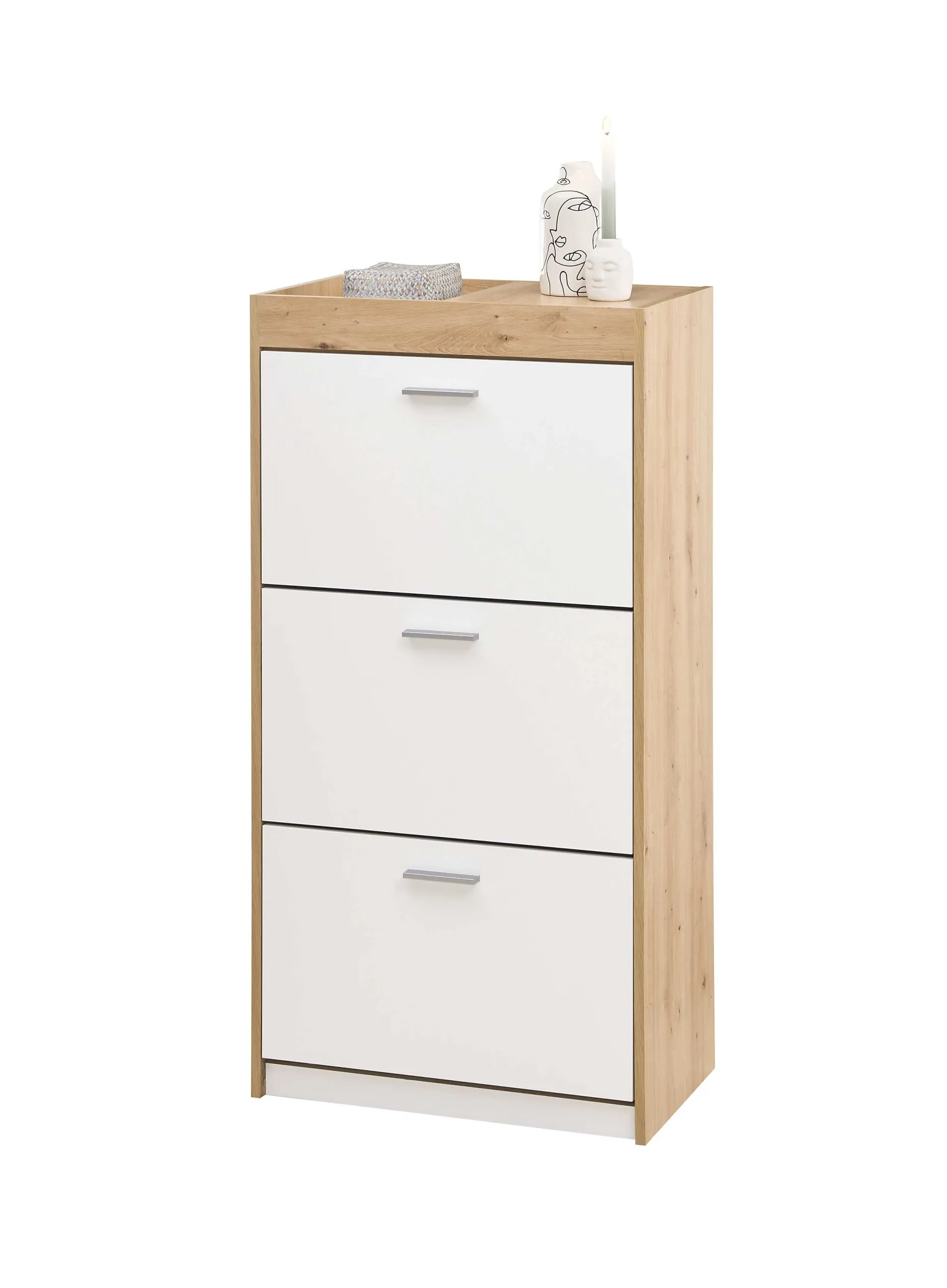 Schuhschrank Paris | 64 x 38 x 126 cm | Weiß