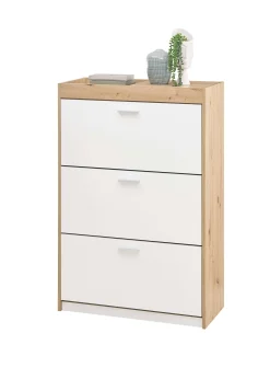 Schuhschrank Paris | 84 x 38 x 126 cm | Weiß
