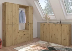 Schuhschrank Projekt X Emob - Artisan Oak - 61x99x34 cm - Naturholzoptik
