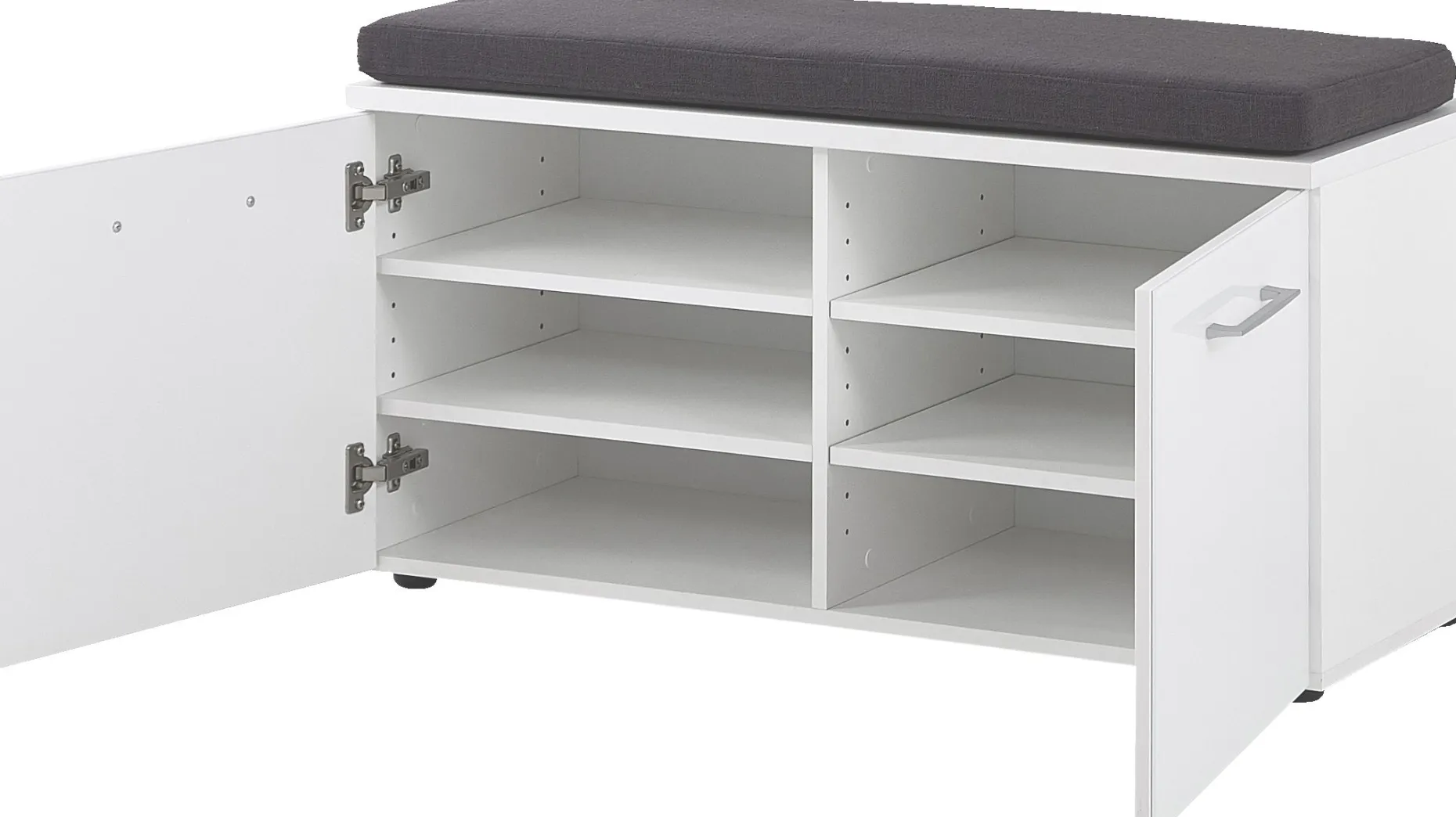 Schuhschrank Scifo 97cm mit 2 Türen - weiß